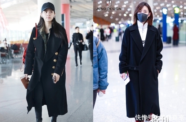  时尚|冬季基础款黑色大衣如何穿出大牌感？明星和时尚达人给你穿搭示范