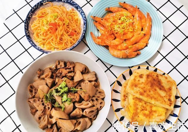 老公|晒晒娘俩午餐，2菜2主食，老公太丰盛了，我也想吃剩了给你