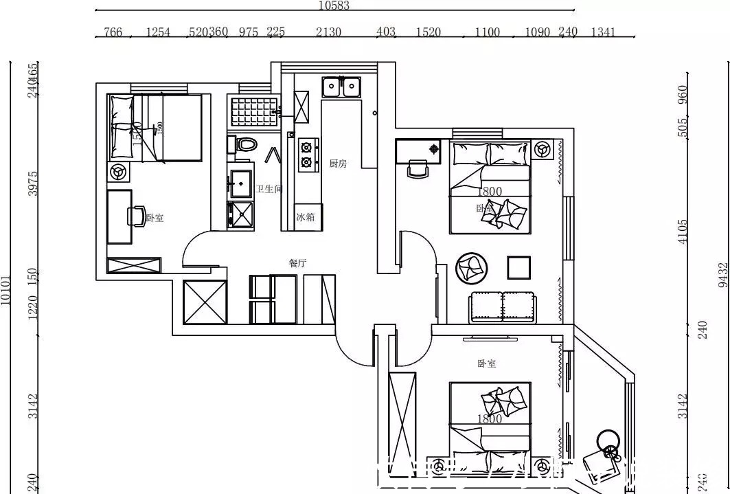 三居|70平老房翻新,客厅装进卧室,华丽变身精致复古小三居