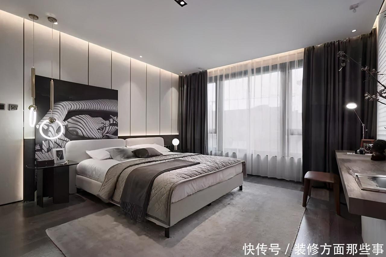 吊灯|260平现代简约别墅,高级灰+米白色,兼顾优雅和舒适