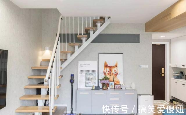 电视柜|85㎡小复式,开放式客餐厨十分敞亮,木凳电视柜个性又可爱