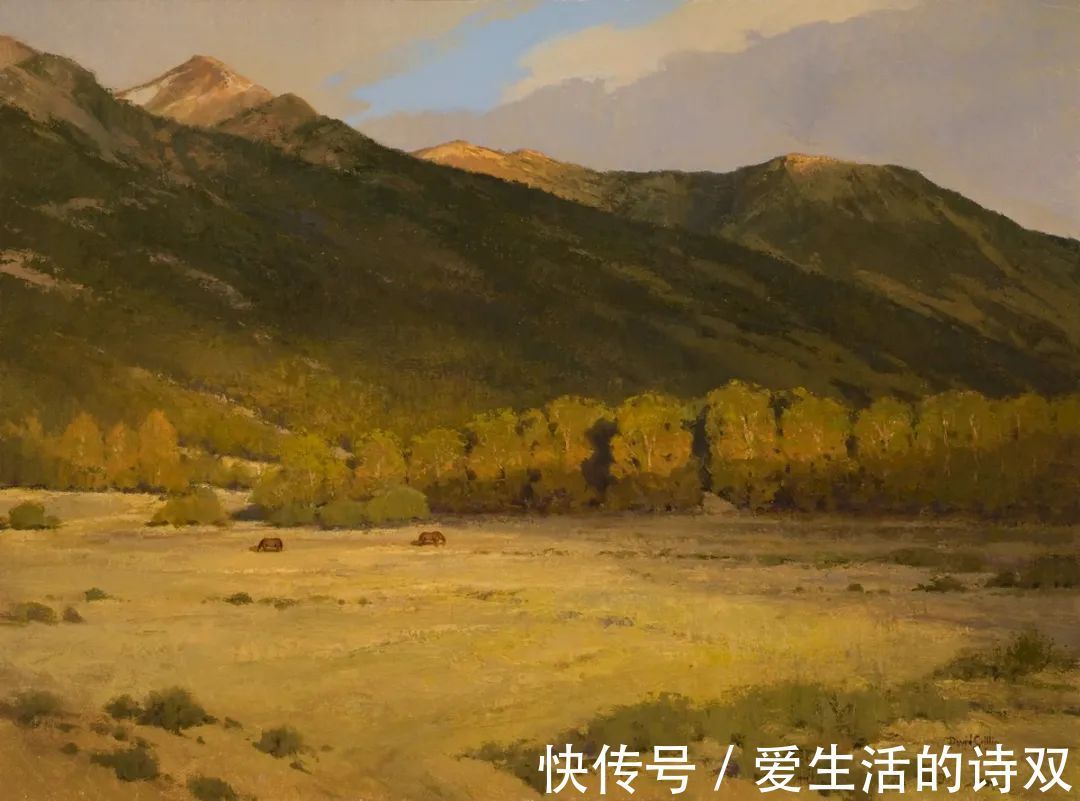 卢伯克$大卫·格里芬的风景油画高清图,放大看,更迷人