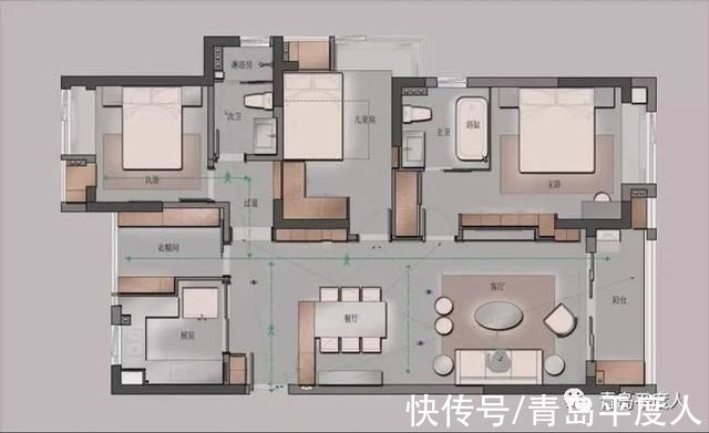 卫生间|买房必看:3种常见的家居动线!