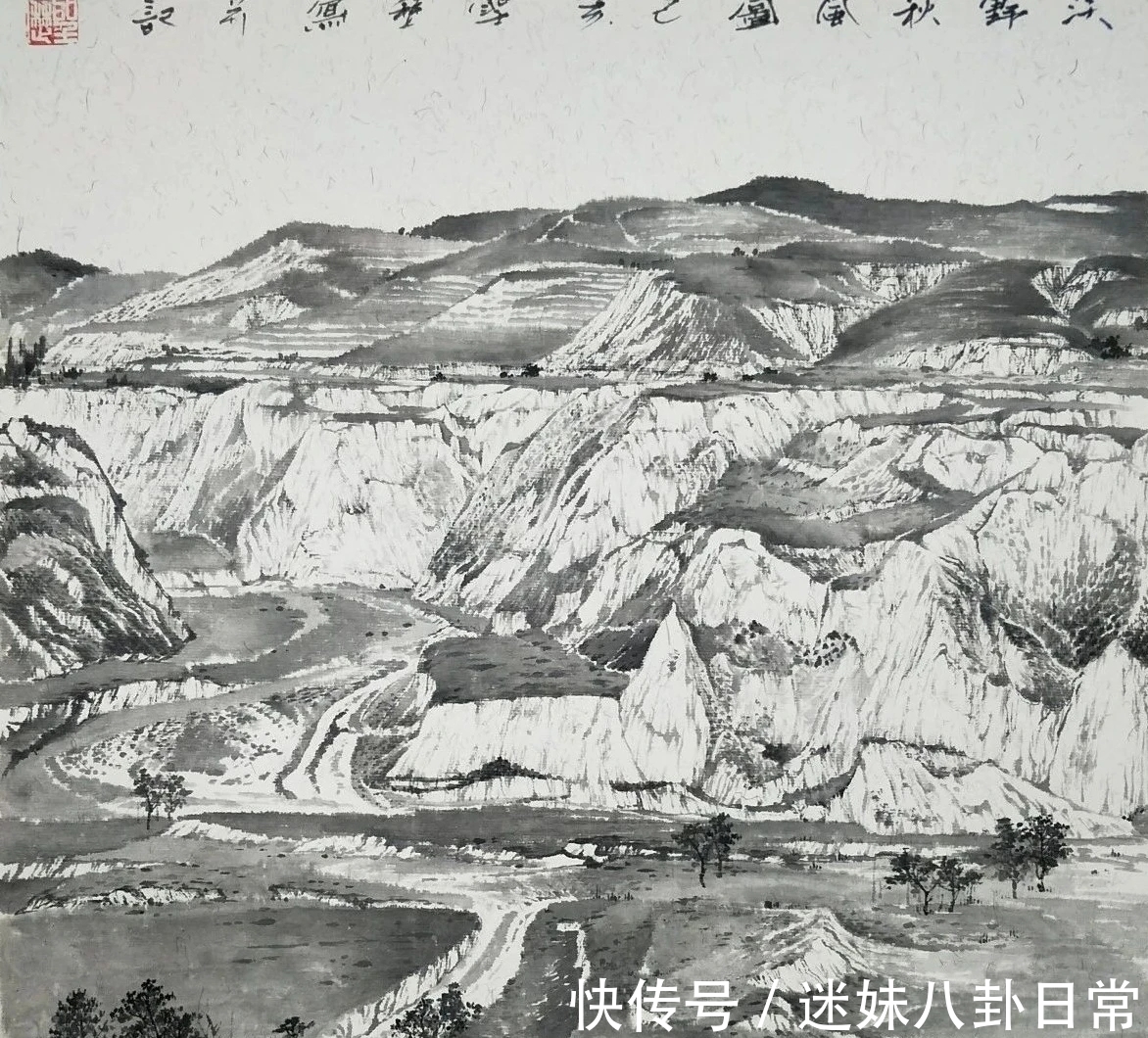 画家!一位青年画家的山水画很写实,有韵有境,不输西方风景画!