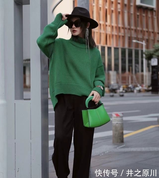 穿搭 开春穿绿色系,学时尚博主的穿搭法则,不是一般的好看