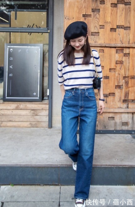 牛仔裤|换季当然要穿“针织衫+牛仔裤”!时髦耐看还百搭,直接照搬也美