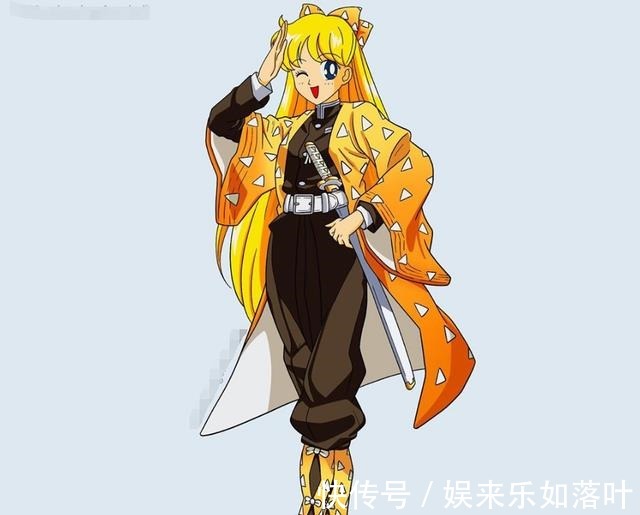 火野丽|美少女战士和鬼灭之刃联动月野兔版炭治郎超级可爱!