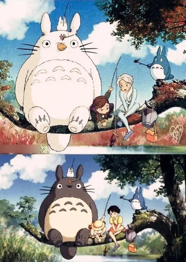 吓白|用宫崎骏的风格打开迪士尼,小煤球送水晶鞋,艾龙猫直接吓白了