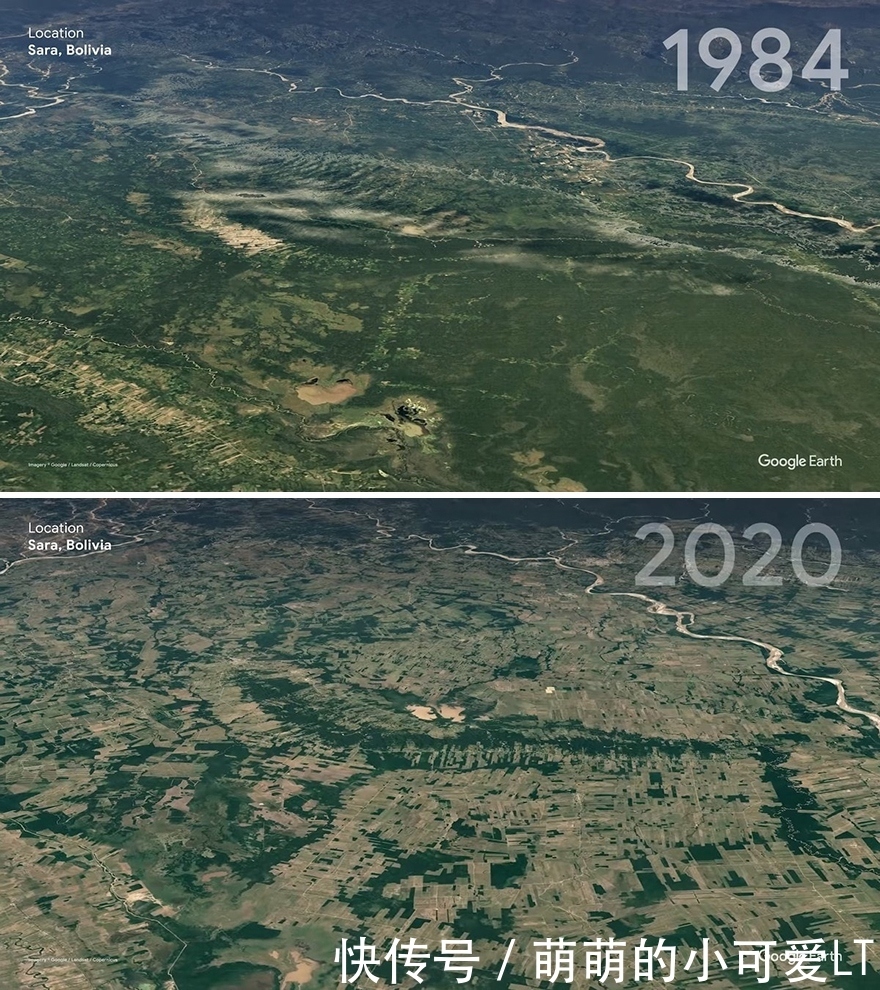 恩赖特 16张卫星图像显示我们的星球在36年内发生了巨大的变化