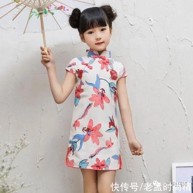 典雅气质旗袍裙，清新优雅，彰显小公主的高贵气质