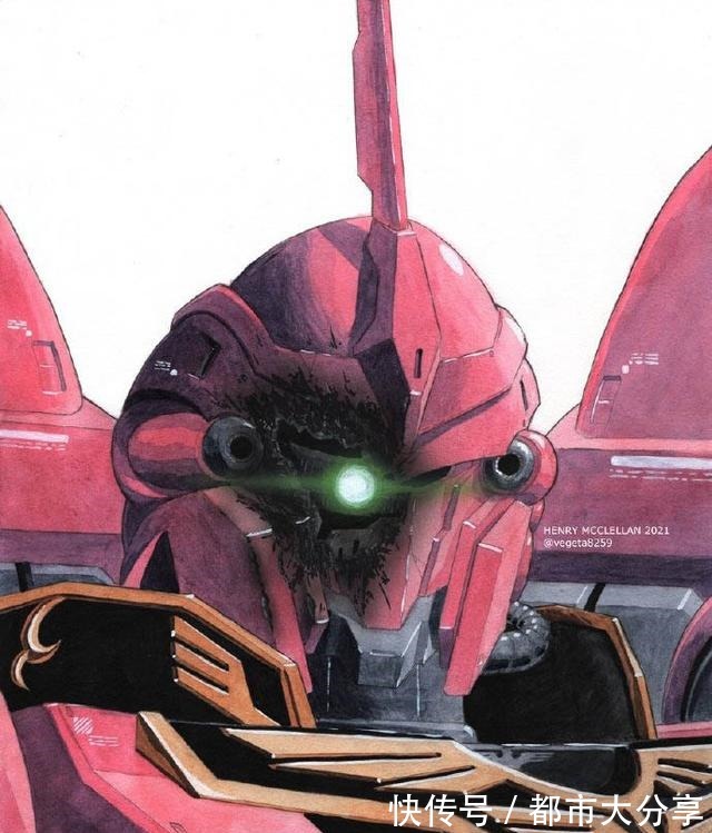 高达|机动战士高达插画,新安洲怎么被烤焦了