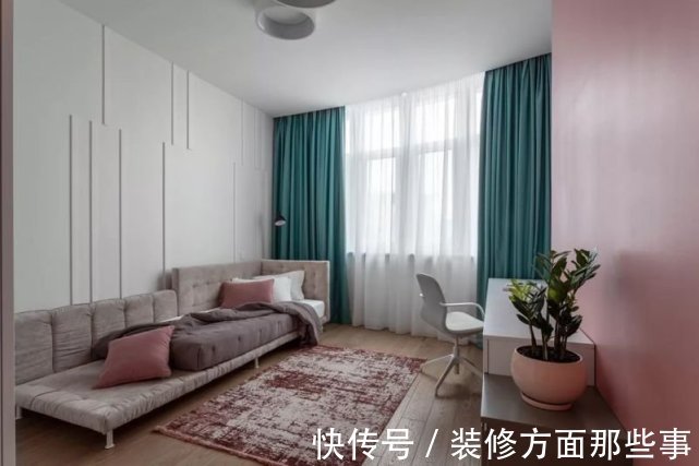 简约风|89平现代简约风三居室,粉色空间居然还有丝丝利落