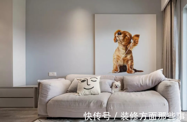操作台|67平现代风二居室,用射灯让客厅“家”的气味更突显