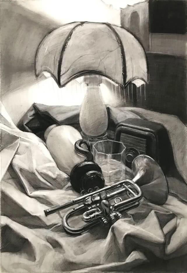 纸本炭笔|赏析中央美术学院2020届基础部素描作品欣赏