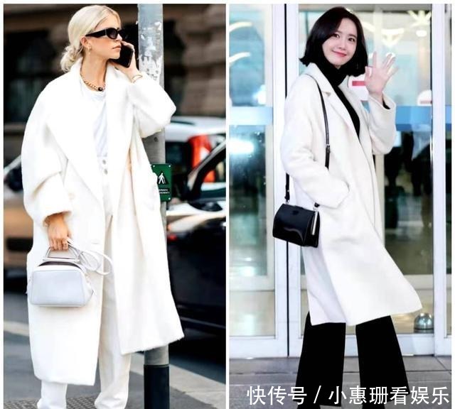 温度|冬天,时髦又洋气的白色大衣,让你有风度、又有温度,太显气质了