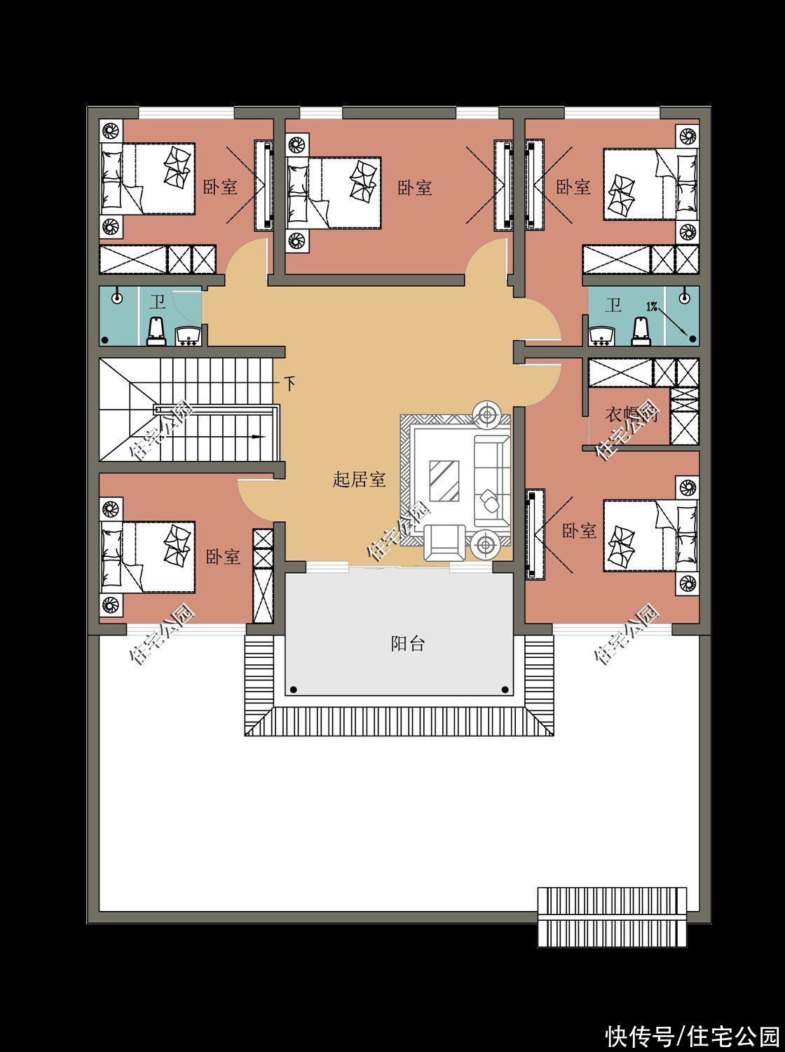 建筑面积|东西墙靠近邻居只能做无窗设计？试试这6套别墅，采光完全不受限