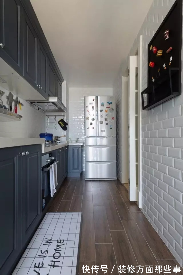 暖风机|101平蓝色美式三居室,自带仙气很有文艺feel有木有