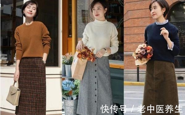 半身裙 秋冬季半裙怎么穿这位时尚博主的穿搭示范,照着穿准没错!