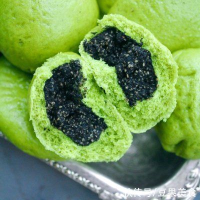 古早味斑斓包子黑芝麻馅「素食」