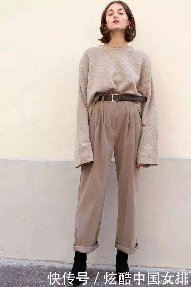 今年流行针织衫+纸袋裤，时髦优雅，怎么穿都好看！