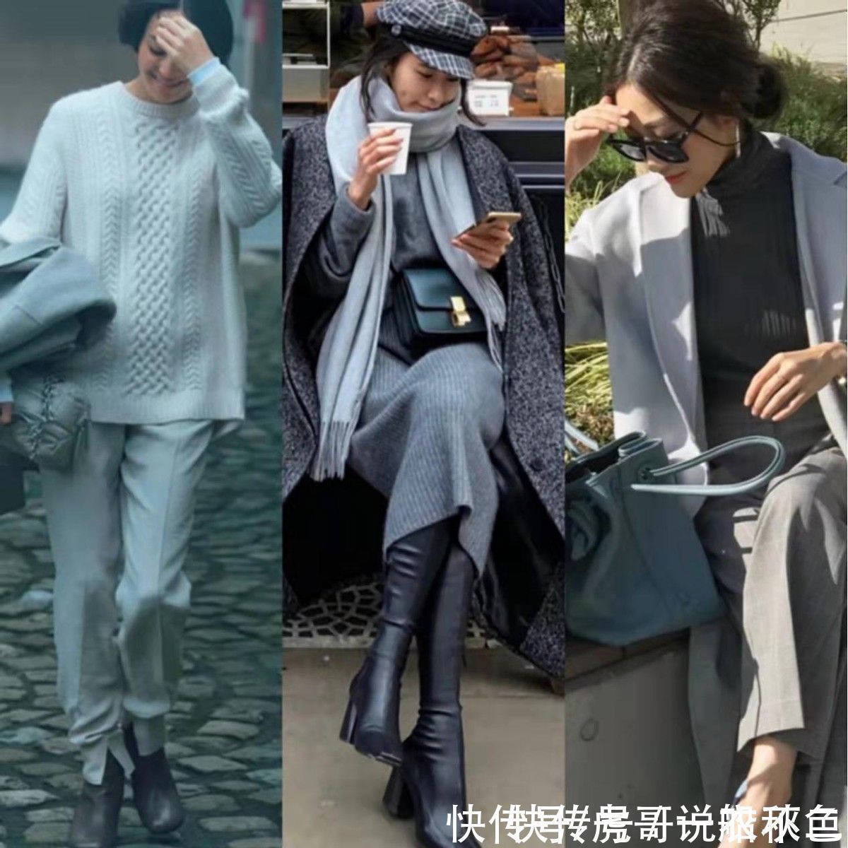 穿搭 “灰色呢大衣+小脚裤”,50岁女人冬季这样穿,保暖好看又提气质