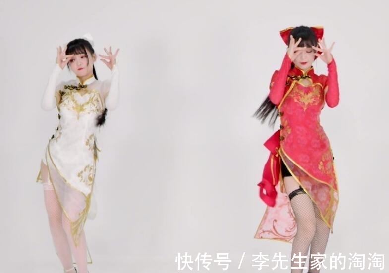 新潮流|UP主咬人猫更新舞蹈作品，高开叉短旗袍，袜子上还有根绳