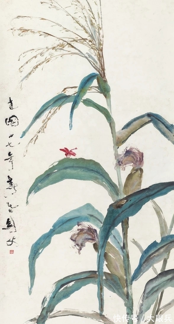 花鸟画@一个著名画派创始人,花鸟画放纵不羁!
