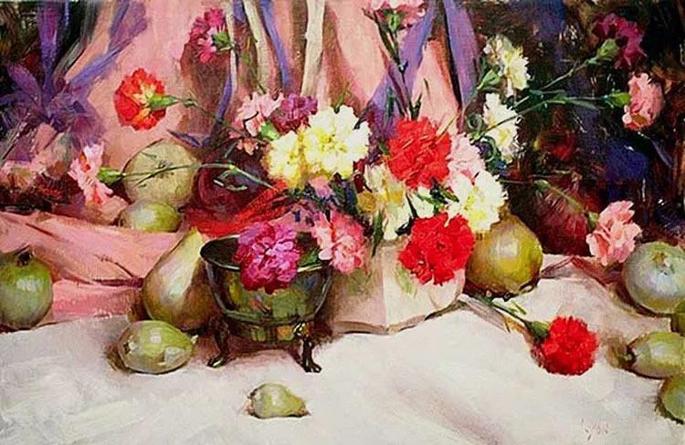 油画作品|好久没见过这么准的造型了,她的用色也超扎实!