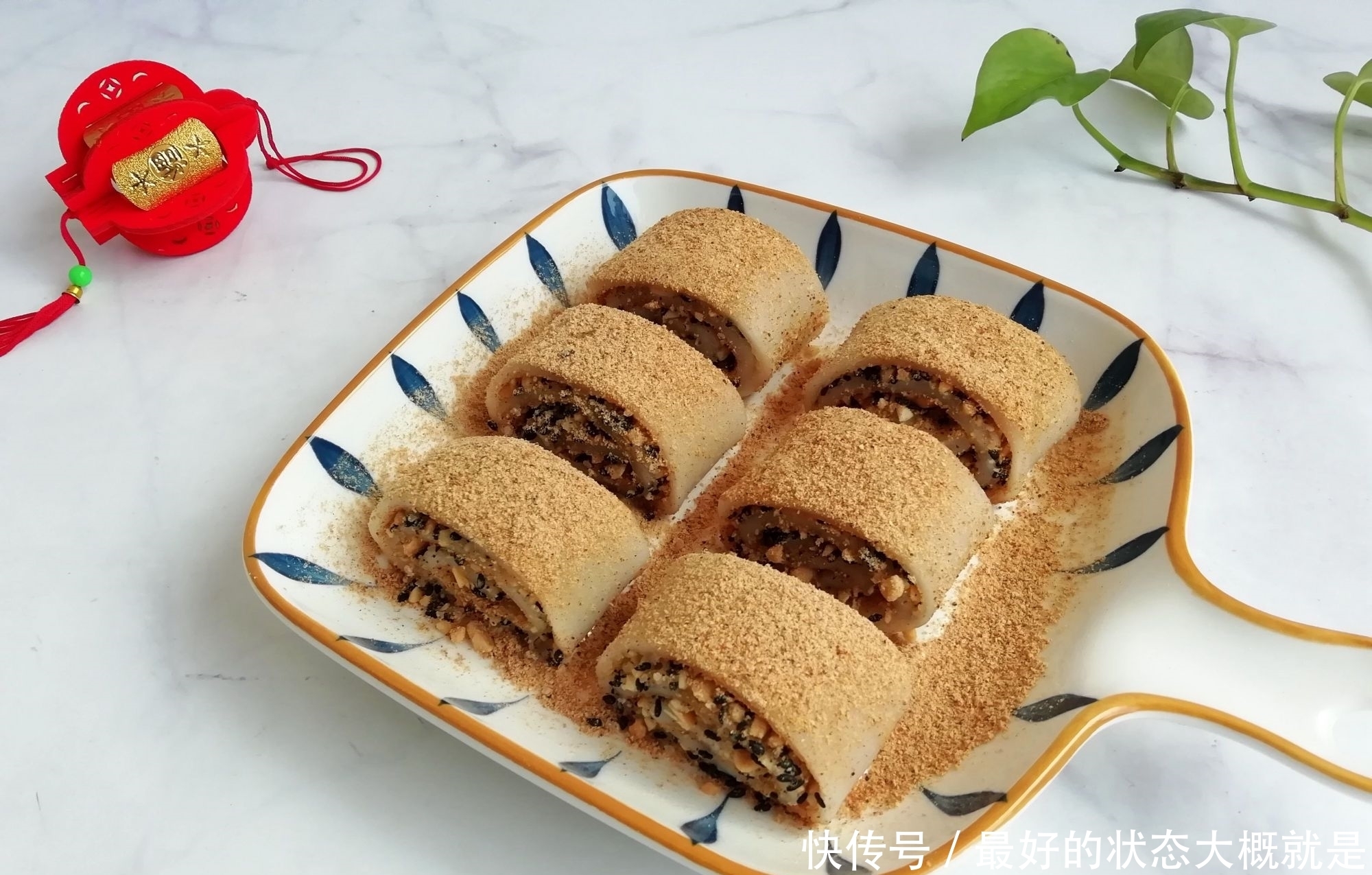 过年别忘做这个吃,无需烤箱,一蒸一卷即可,软糯又拉丝,真好吃