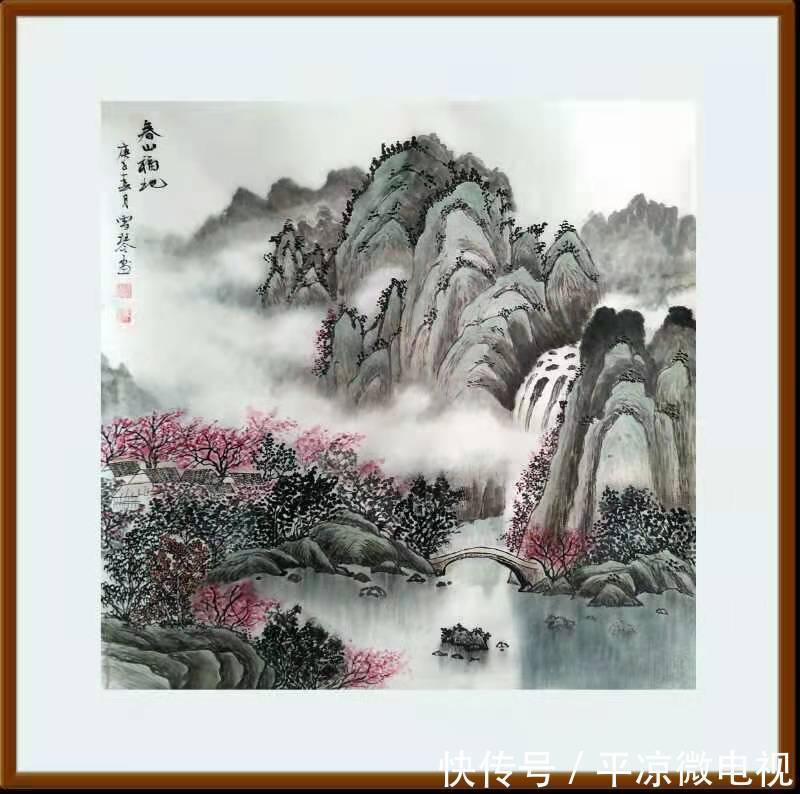 刘雪琴女士山水画深得陈泊清老师手授口传之下进步很快