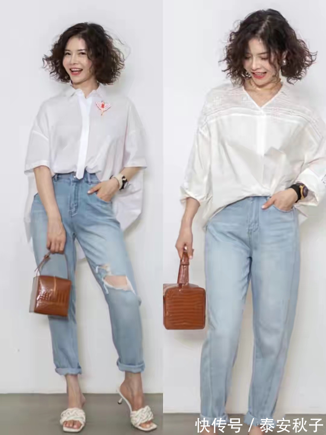 右图|谁说“大妈辈”就不能美了?看50岁+的她:穿搭又酷又飒,太时髦