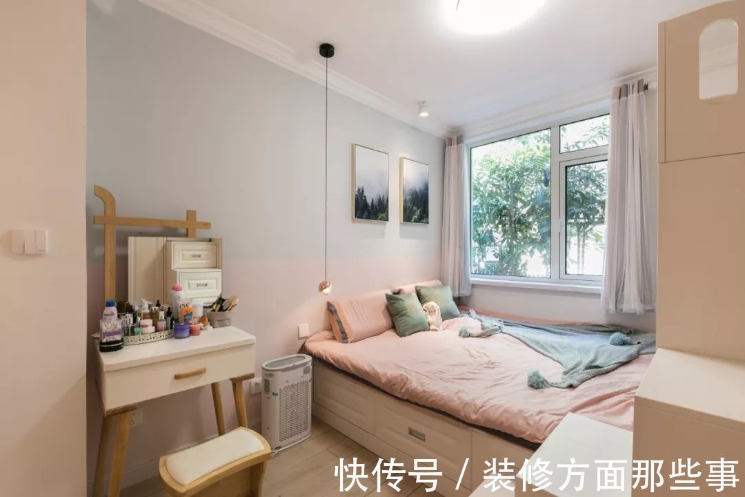 上下吊柜|60平旧房改造,颜值超高,主卧双层榻榻米设计,太实用了!