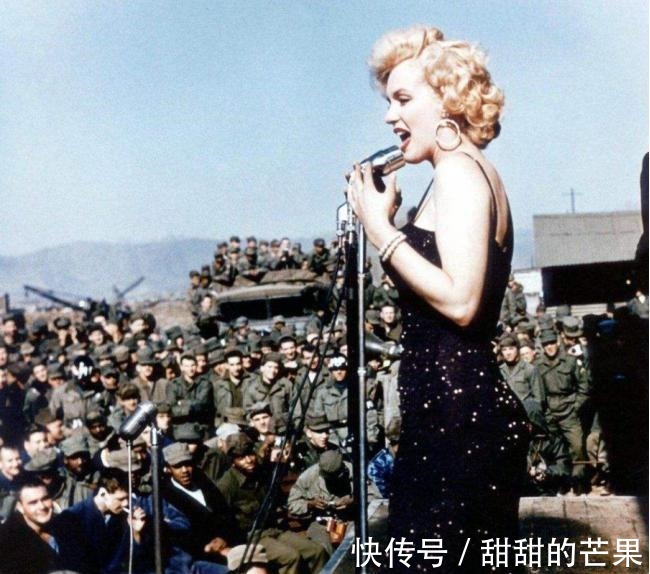 玛丽莲梦露|玛丽莲梦露去驻地慰问演出，四天聚集十万观众，扯块布就能换装！