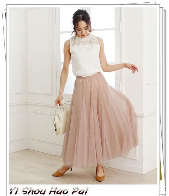 鞋子|夏季网纱裙的日系流行穿搭示范,看日本女人怎么给它配上衣和鞋子