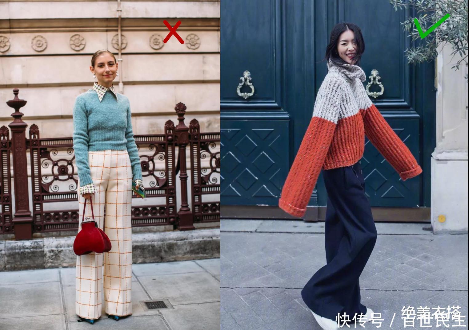显胖|穿毛衣时,要不要“塞衣角”思路不对、穿搭作废,显胖还显矮