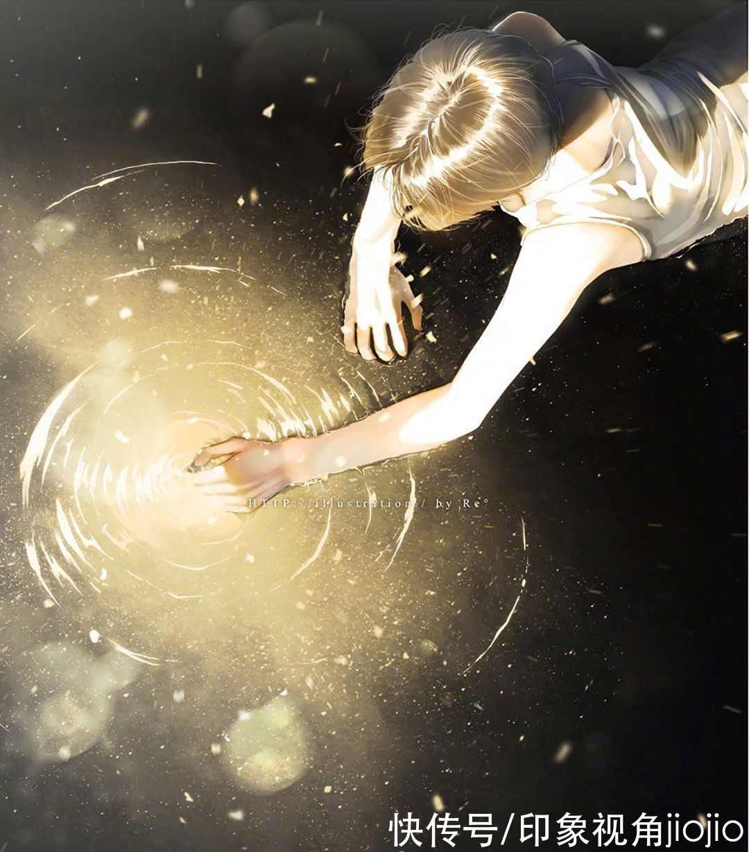 光影！光影中的美少年插画，淡淡的色彩表达颇具美感