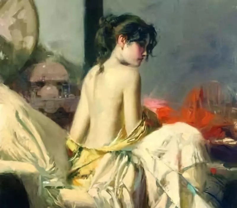 人物#皮诺德埃尼的油画人物，色彩斑斓，动静结合，光彩照人