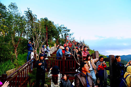 元阳坝达梯田景区，最佳日落观景点，可惜运气差了一点点