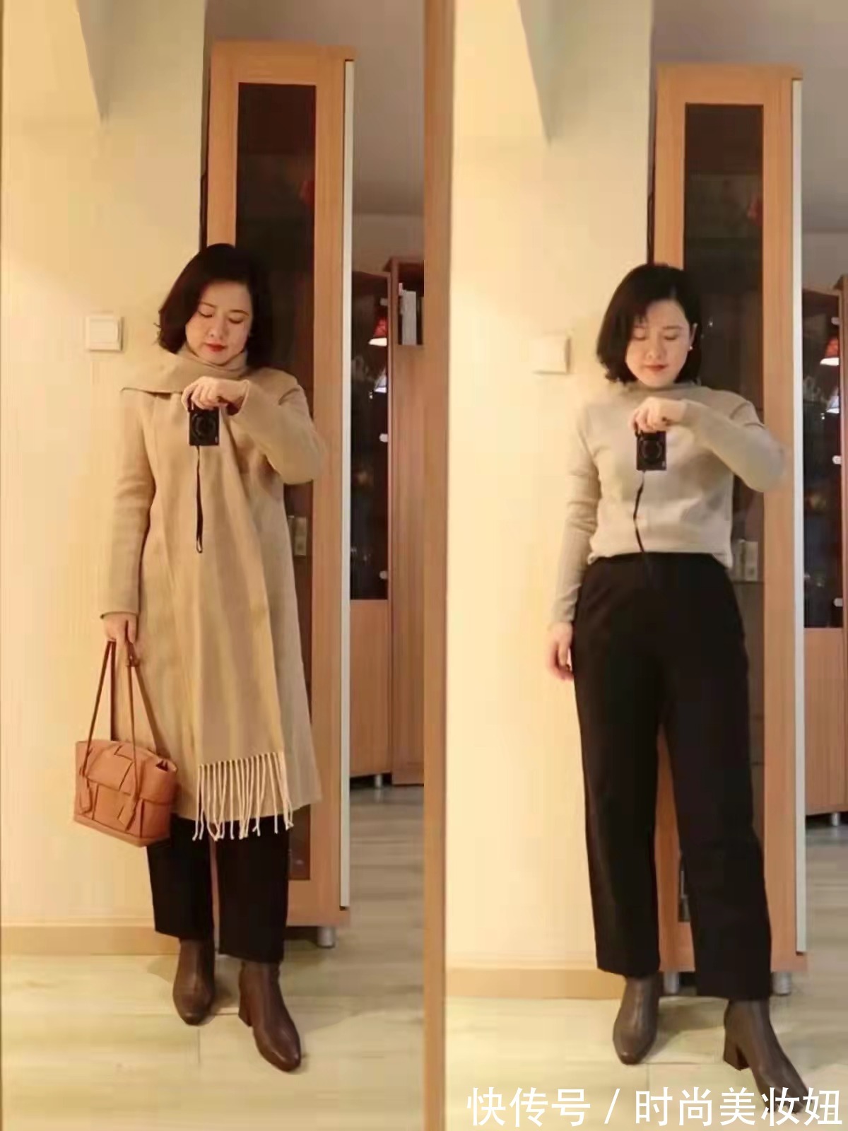 穿搭|“短靴+9分裤”才是冬季该有的穿搭,看微胖博主示范,保暖洋气