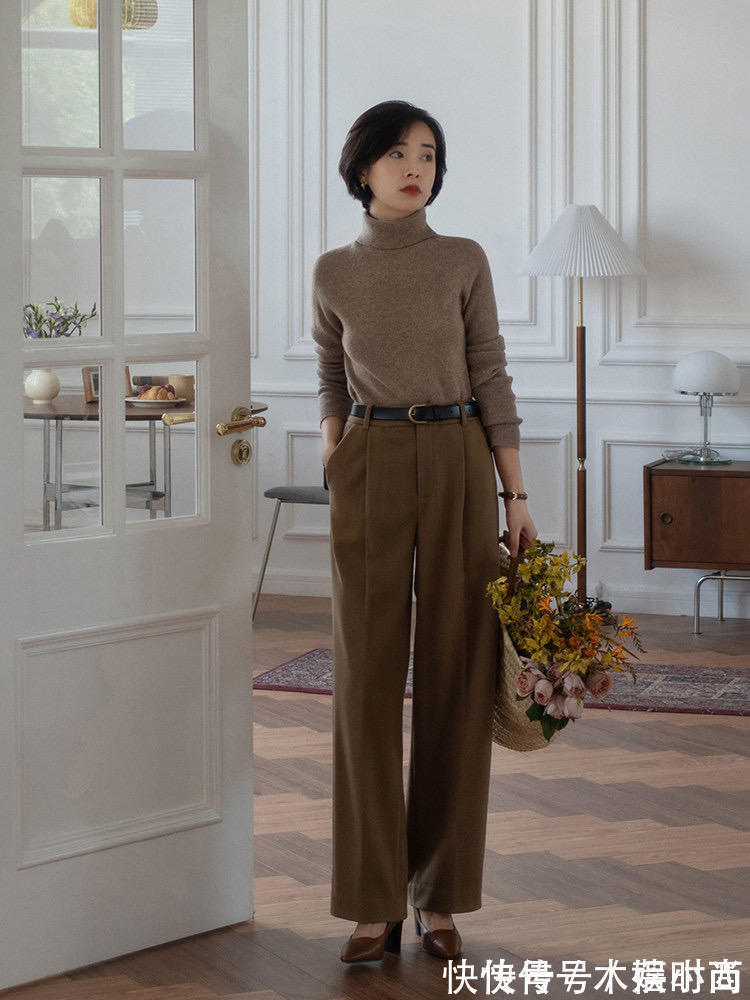 高领 冬天还是穿“毛衣”最百搭,选这4款搭配阔腿裤、半身裙,真高级