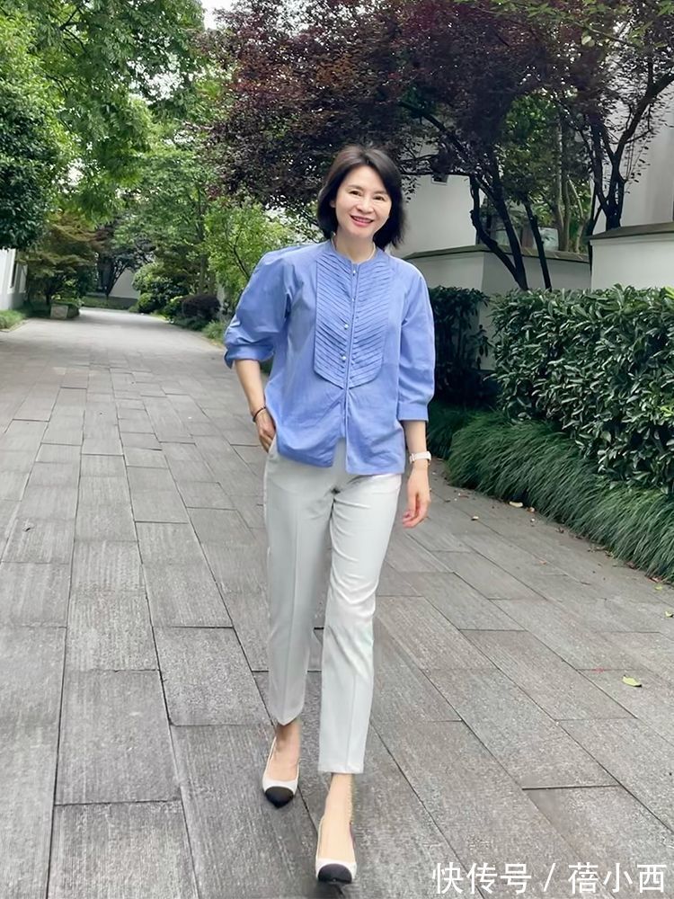 造型感|秋天,45+的女性别乱穿,这条“西裤”才是首选,高级简约又知性