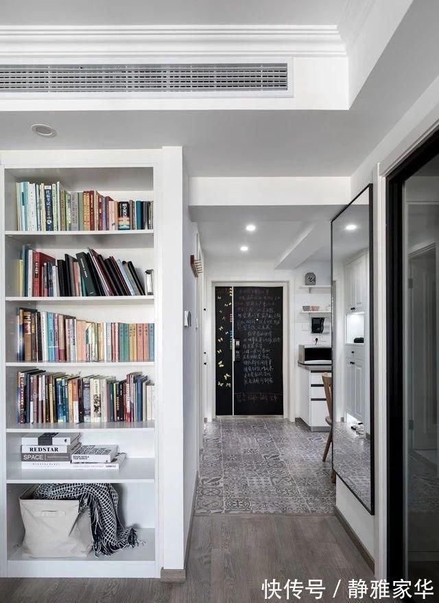 小书房|58㎡小户型,一居改两居空间越变越大,客厅装成小书房孩子超喜欢