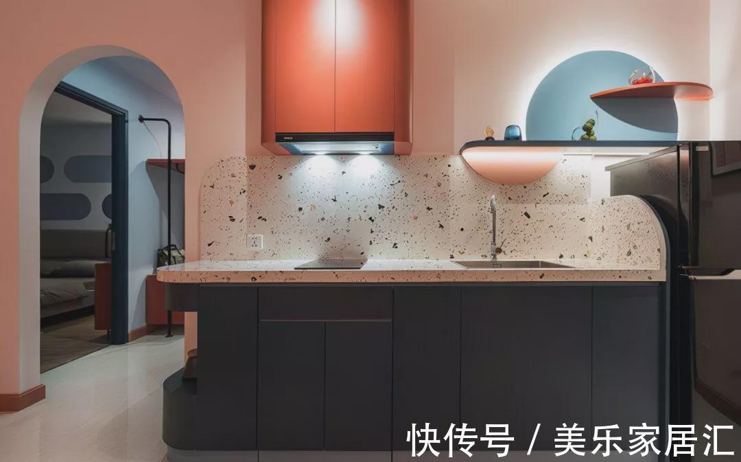 内嵌|敢想不敢装的家,她在这65㎡实现了,配色用到极致,全小区独一份