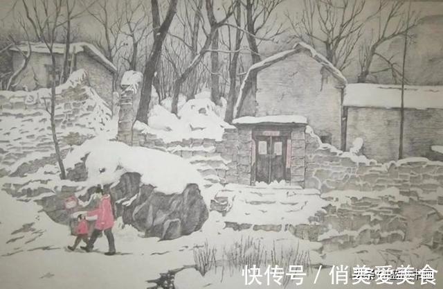 中学|他是八零后中学老师,用钢笔画出逼真雪景,连外国人都被迷住了
