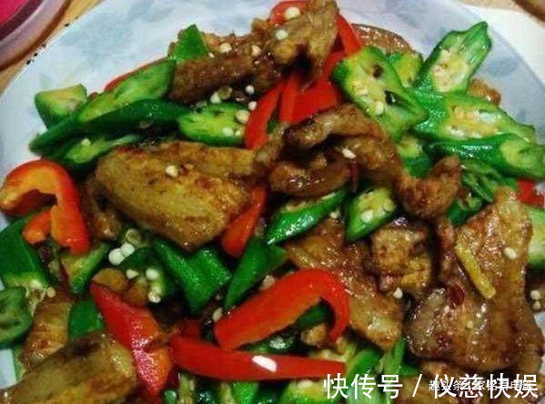 五花肉|美食推荐爆炒鸭胗,五花肉炒秋葵,百合青瓜玉米火腿粒的做法