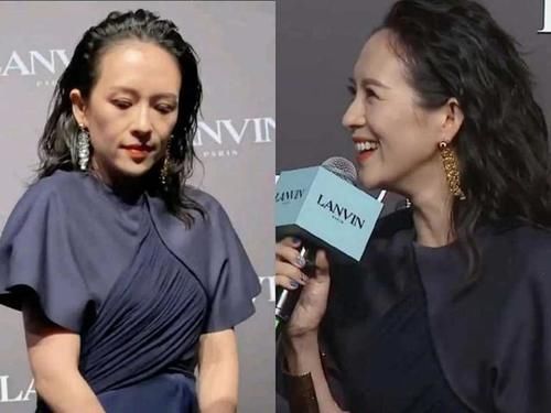 呈现出|章子怡生二胎后真的老了，无滤镜法令纹太真实，但气质依旧出众