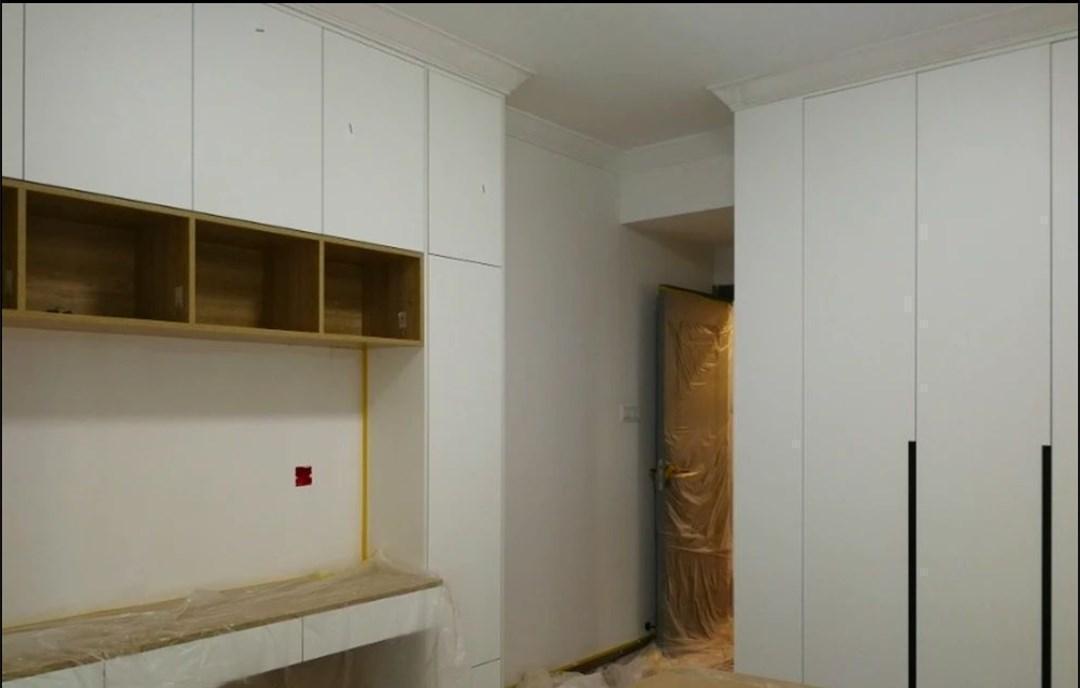 玄关柜|带大家参观我家施工现场满屋打柜子，各种收纳空间老婆超喜欢