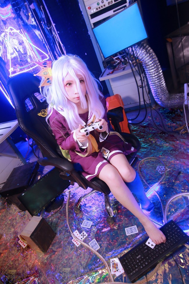 强行|cos:「游戏人生」 白,强行装萌