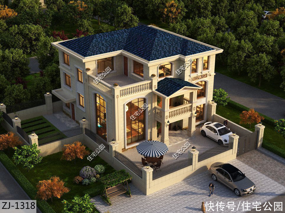 户型|15套挑空客厅户型,专为农村老百姓设计,2021年这样建房面子十足