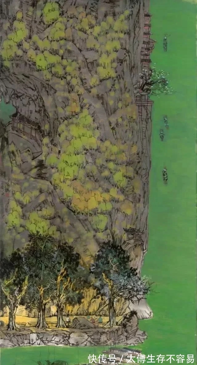 岭南!广州美院|陈水兴画山水,有七月流火的印象